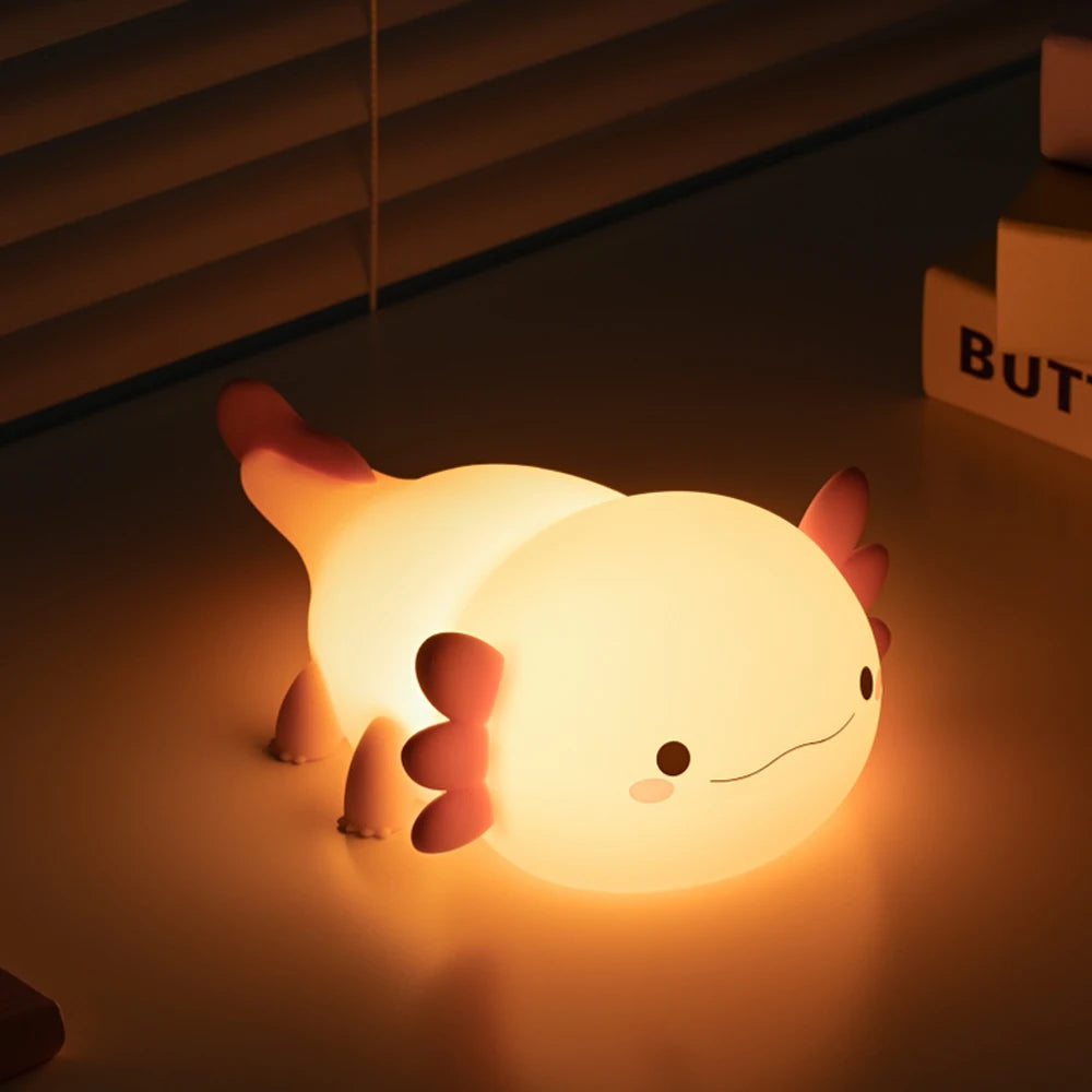 Cute Axolotl LED Night Light for Kids ATHLEXES