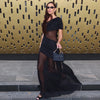 Chic Off-Shoulder Mesh Maxi Dress for Women ATHLEXES