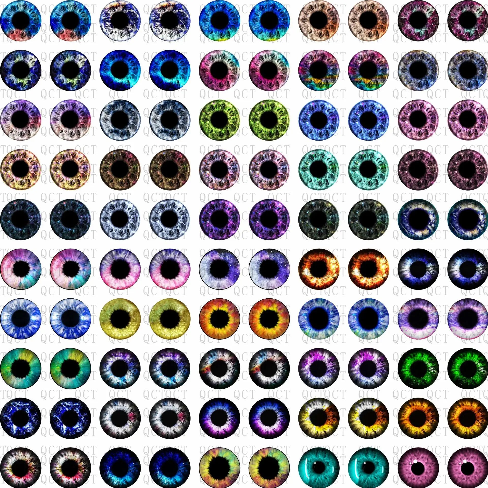Dazzling Dragon Cat Eye Glass Cabochons - 50Pcs Set ATHLEXES
