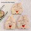 Personalized Wooden Bear Family Puzzle Decor Gift ATHLEXES