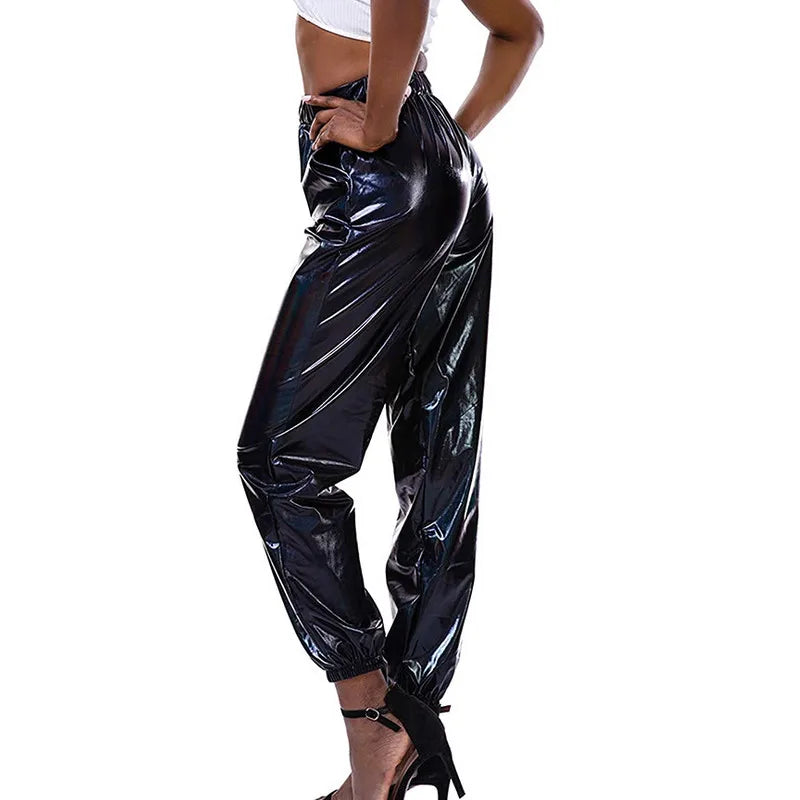 Women’s High-Waist Metallic Jogger Pants ATHLEXES