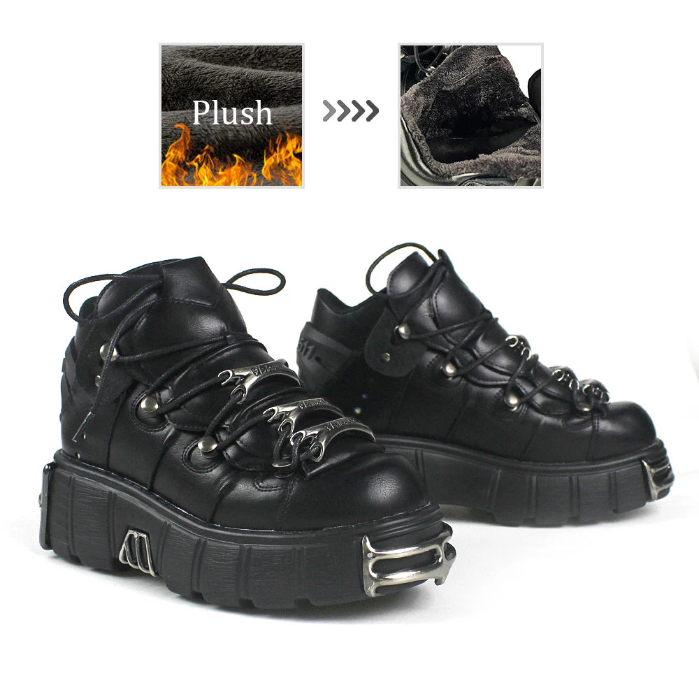 Punk Chic Women's Lace-Up Rock Boots ATHLEXES