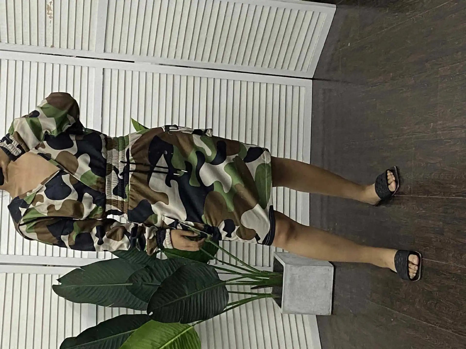 Plaid Hoodie Dress with Drawstring Detail ATHLEXES