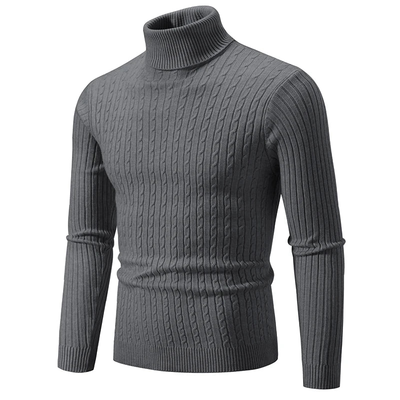 Elevate Warmth Men's Turtleneck Sweater Pullover ATHLEXES