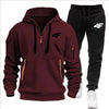 Men's Zipper Hooded Tracksuit with Multi-Pockets ATHLEXES