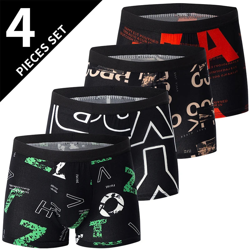 Comfort Fit Solid Color Boxer Trunks 4 Pack ATHLEXES