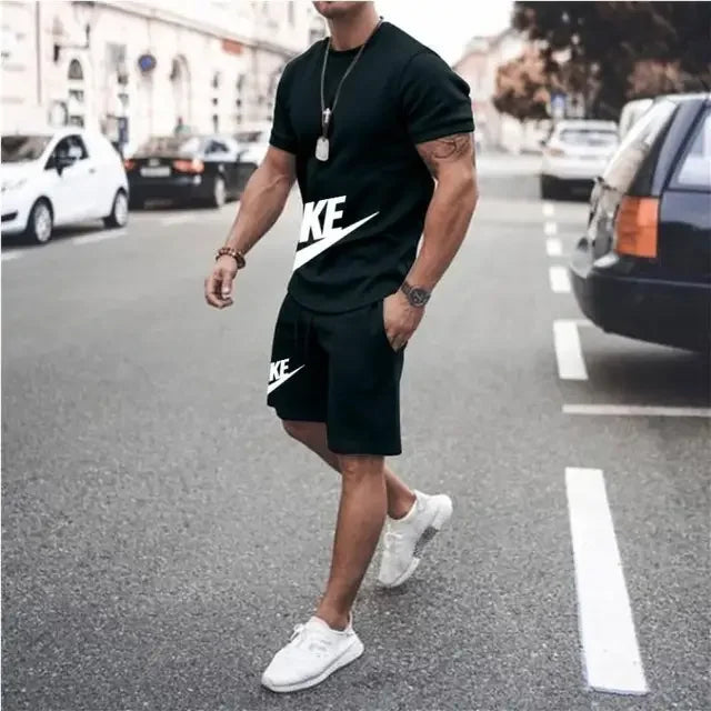 Luxury Men's Two-Piece Gym Shorts Set ATHLEXES
