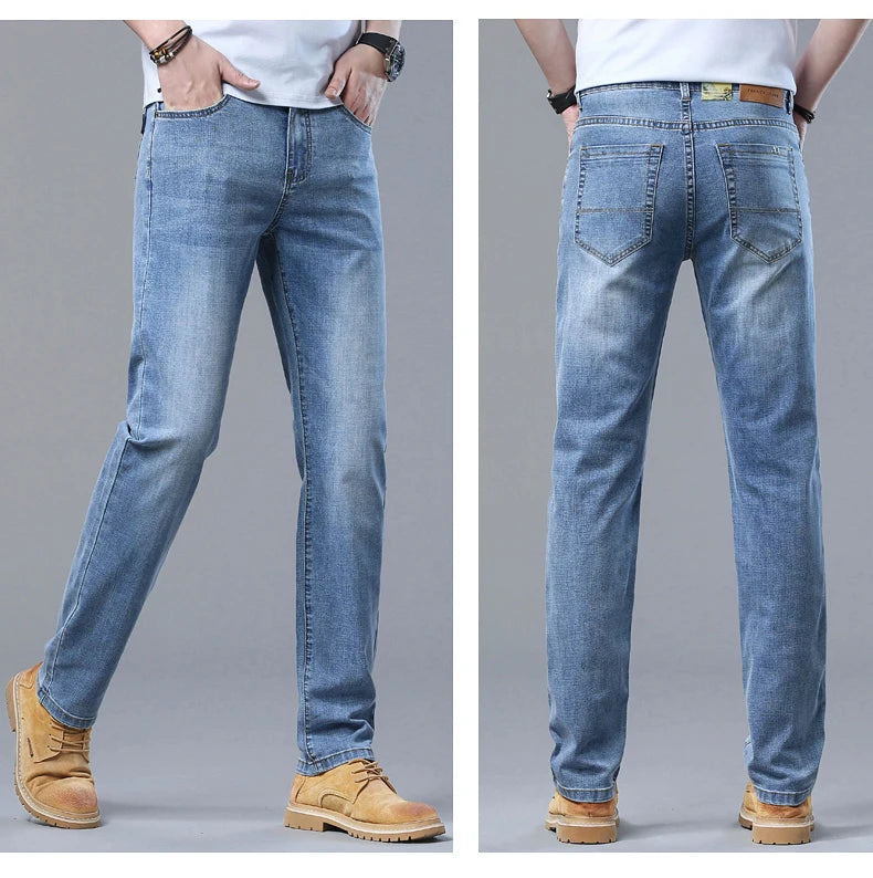 Luxury Classic Slim Fit Stretch Denim Jeans ATHLEXES
