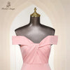 Pink Mermaid Elegance Off Shoulder Evening Dress ATHLEXES