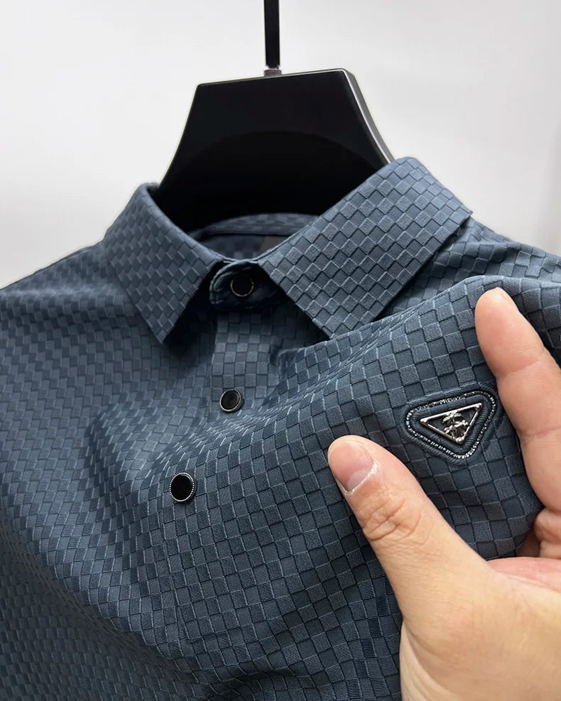 SilkCool Men's Polo: Luxury Summer Short Sleeve Shirt ATHLEXES