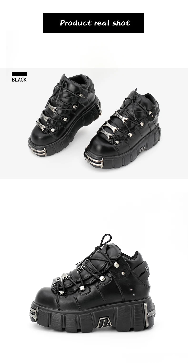 Punk Chic Women's Lace-Up Rock Boots ATHLEXES
