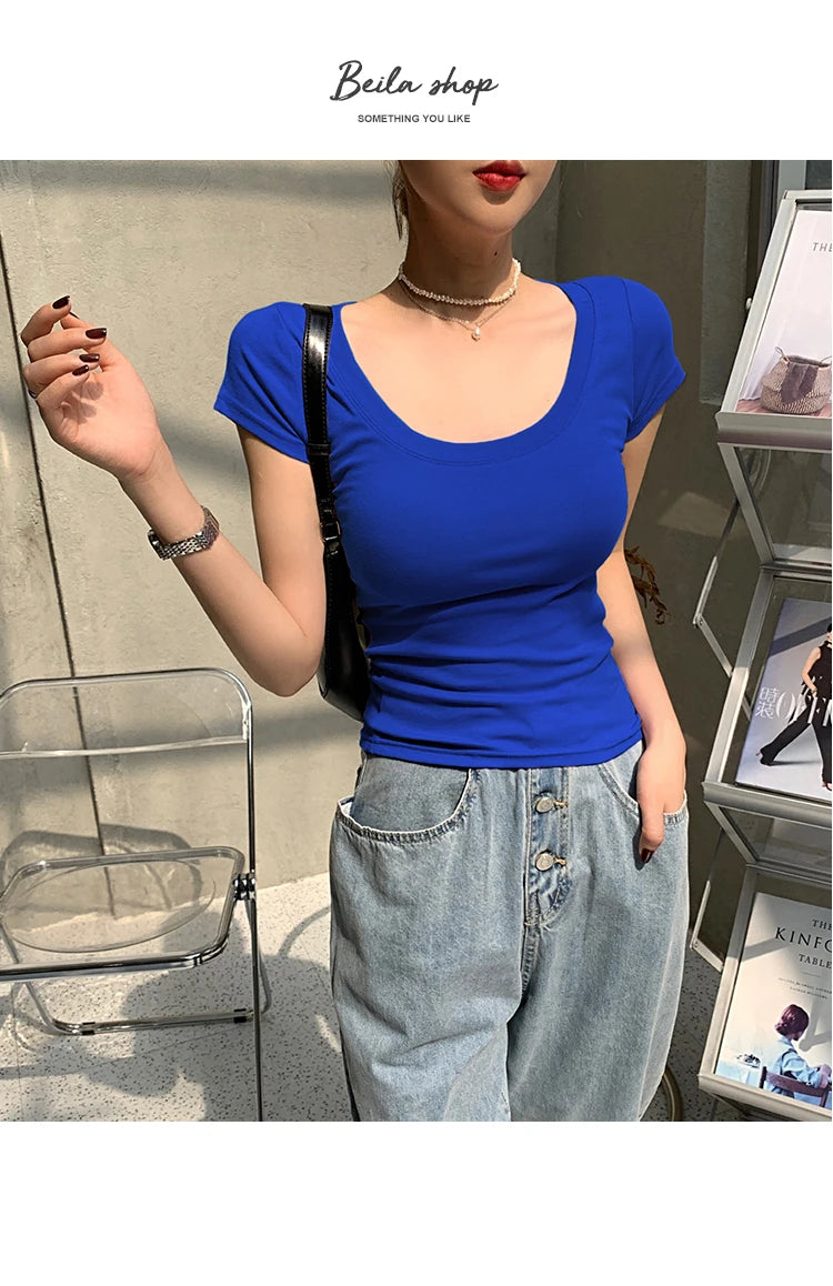 AOSSVIAO 100% Cotton Womenâ??s Slim Fit Tees ATHLEXES