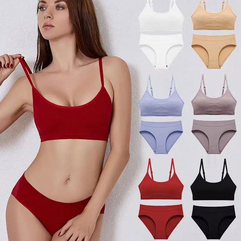 Women Bra Set Panties Sexy Push Up Bralette Sports Lingerie S-XL ATHLEXES