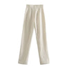 Chic High Waist Straight Leg Office Pants ATHLEXES