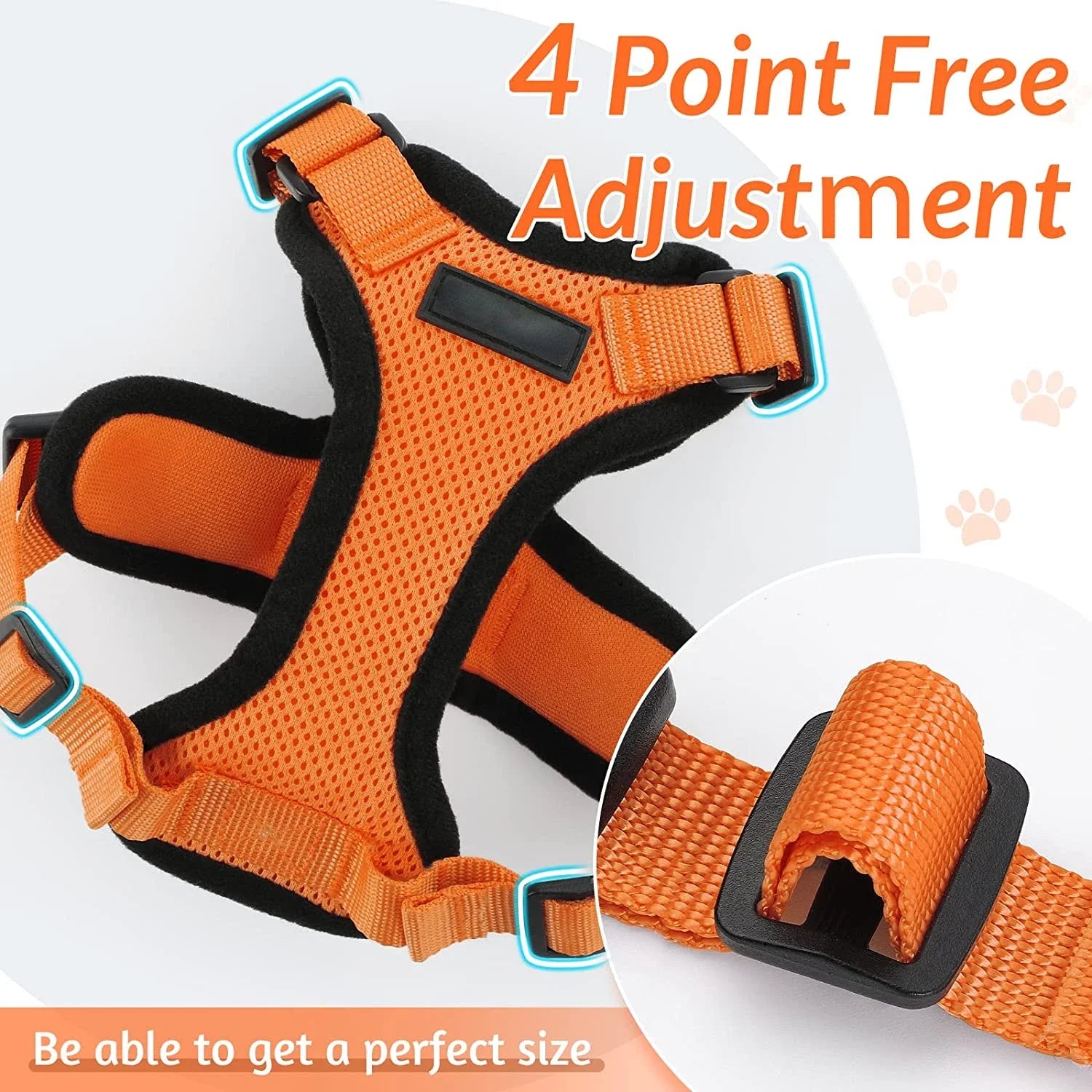 ATUBAN Cat Harness and Leash for Walking,Escape Proof Soft Adjustable Vest Harnesses for Cat,Breathable Reflective Strips Jacket ATHLEXES