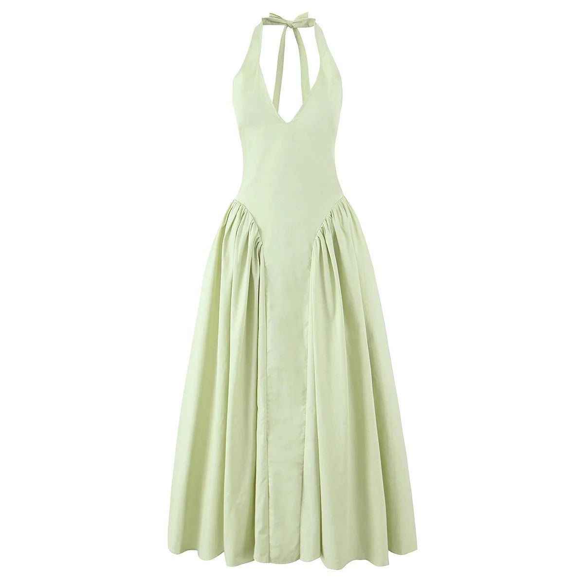 Chic White Backless Halter Dress for Summer Events ATHLEXES