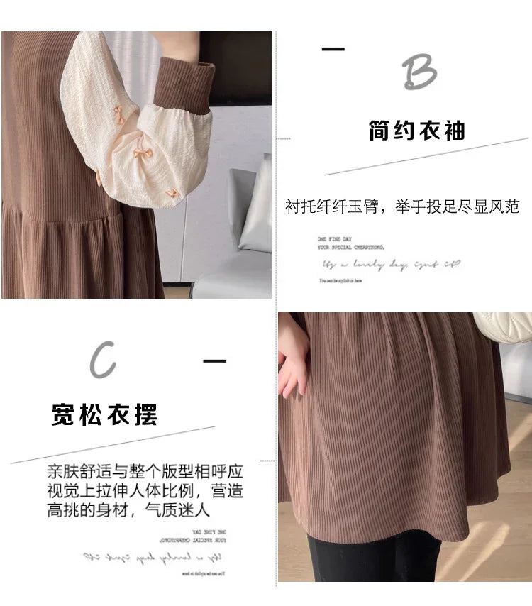 Chic Spring Maternity Patchwork Blouse ATHLEXES