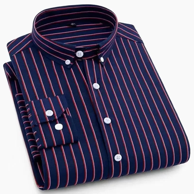 StripeLine Long Sleeve Slim Shirt ATHLEXES