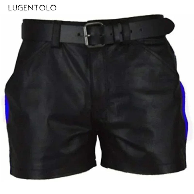 Urban Luxe PU Leather Shorts for Men ATHLEXES