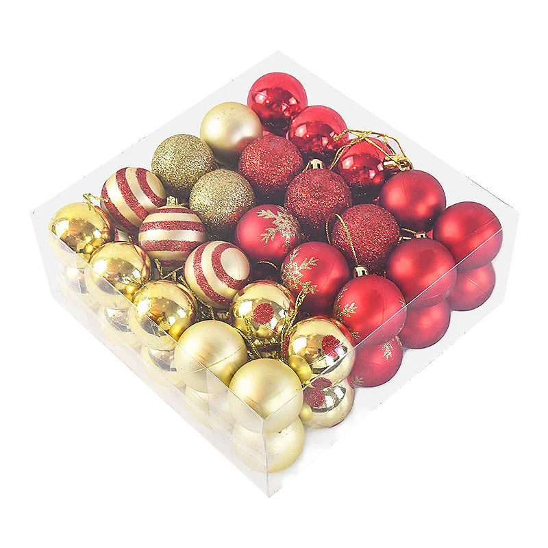 Festive 50Pcs 4cm Christmas Baubles for 2024 Decor ATHLEXES