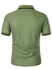 Luxe Lapel Solid Color Men's Short Sleeve Polo ATHLEXES