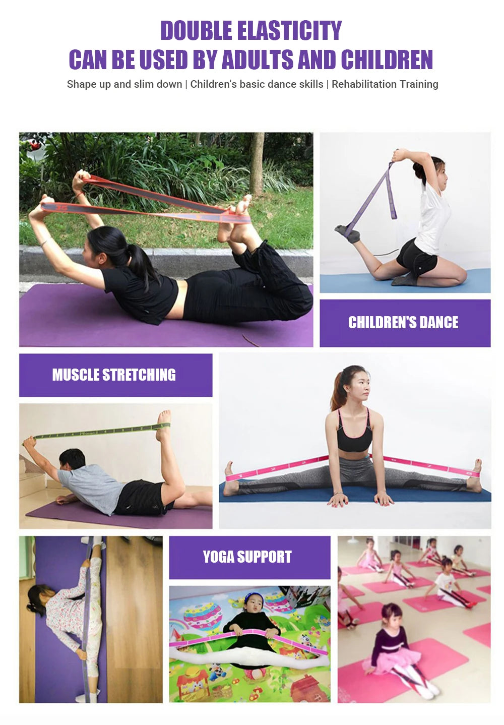 FlexiFit Multi-Section Yoga Resistance Bands ATHLEXES