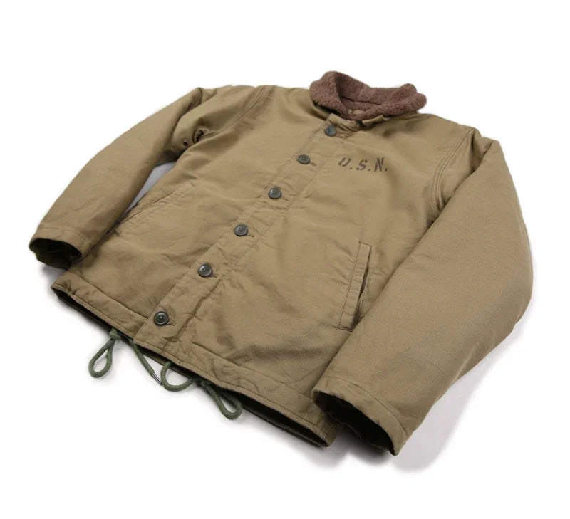 NON STOCK USN N-1 Military Style Warm Coat with Sherpa Lining ATHLEXES