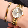 Elegant Duo Gold Bracelet Watches for Women ATHLEXES