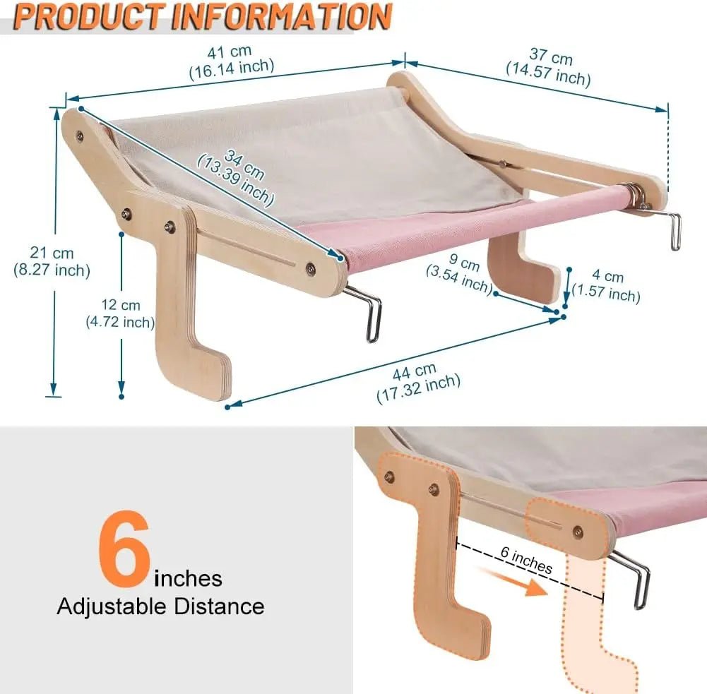 Bedside Bed Pet Nest Window Hanging Cat Bed Portable Removable Balcony Cat Window Hammock Hammock Hanging Cat Bed Cats Pet Nest ATHLEXES