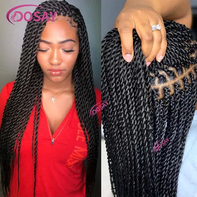 Goddess Twist Braided Lace Front Wig for Black Women ATHLEXES