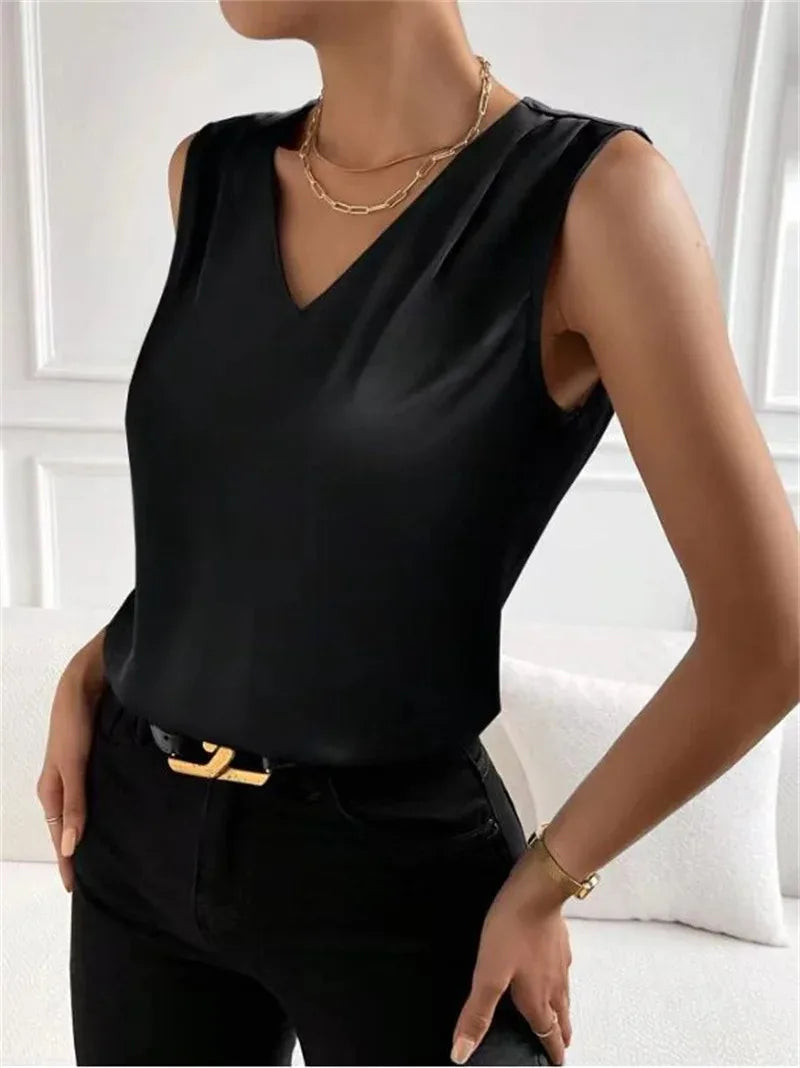 Chic V Neck Summer Vest for Effortless Style ATHLEXES