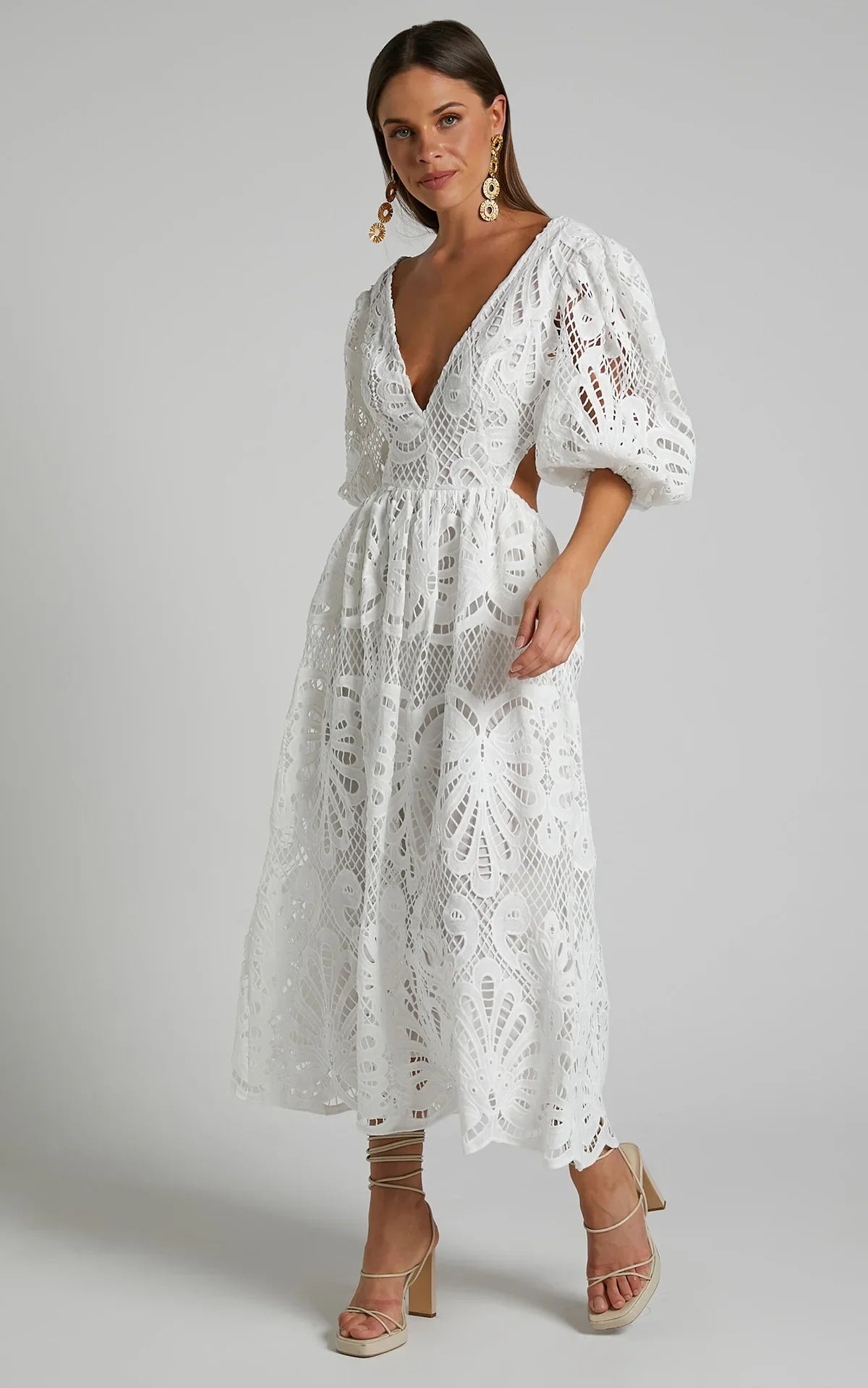 Elegant Lace Embroidered Summer Dress ATHLEXES