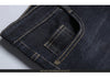Classic Slim Fit Black Biker Jeans for Men ATHLEXES