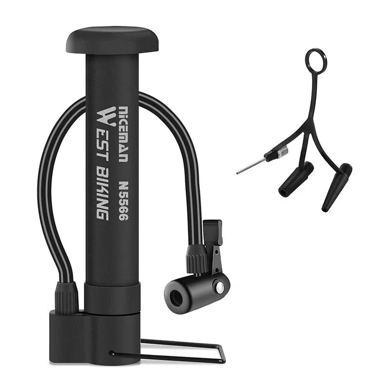 West Biking 80 PSI Manual Bicycle Pump Inflator ATHLEXES