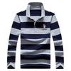 Elegant Stripe Embroidered Polo Shirt for Men ATHLEXES