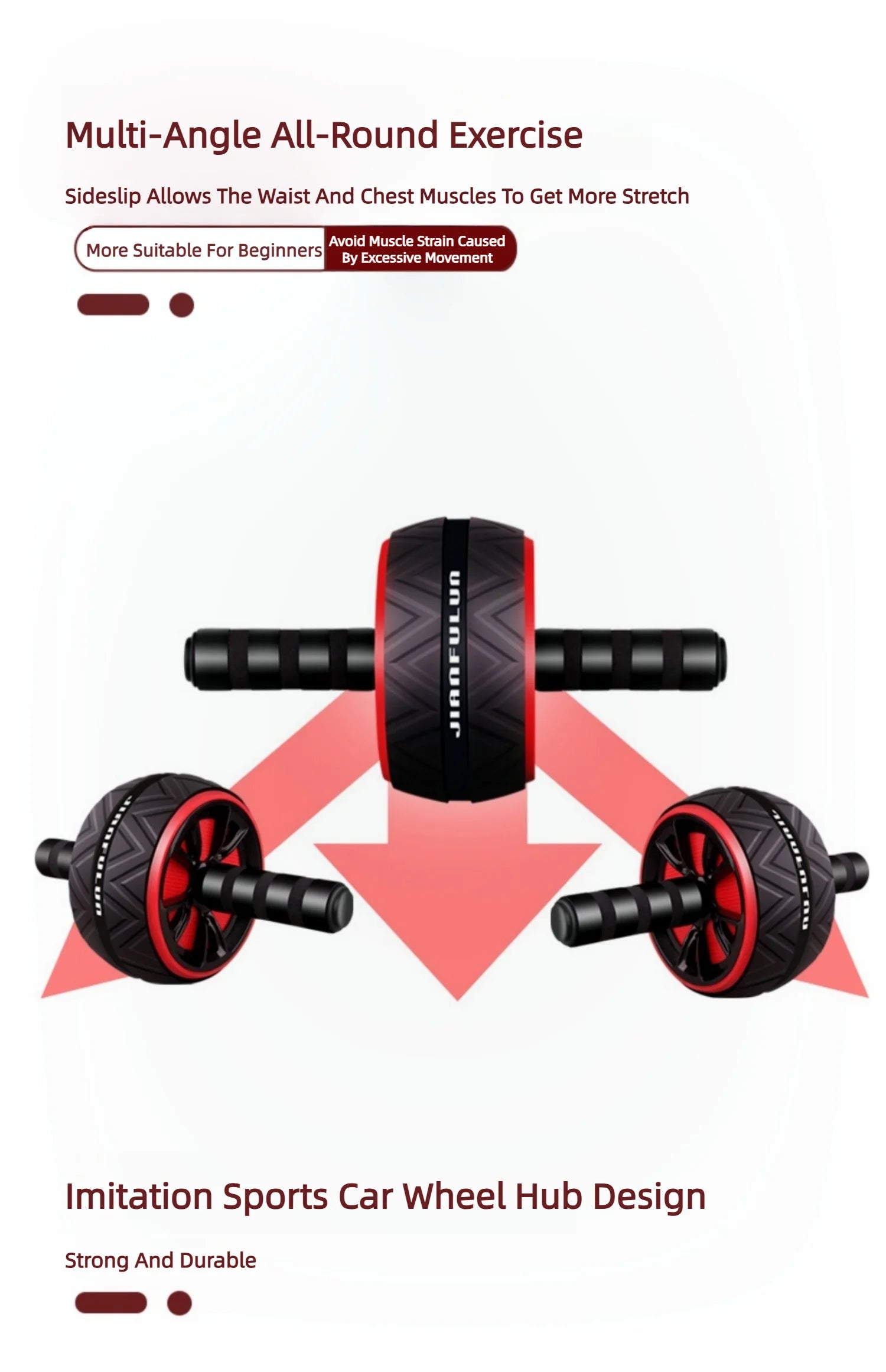 CoreFit Ab Roller Wheel for Home Workout ATHLEXES
