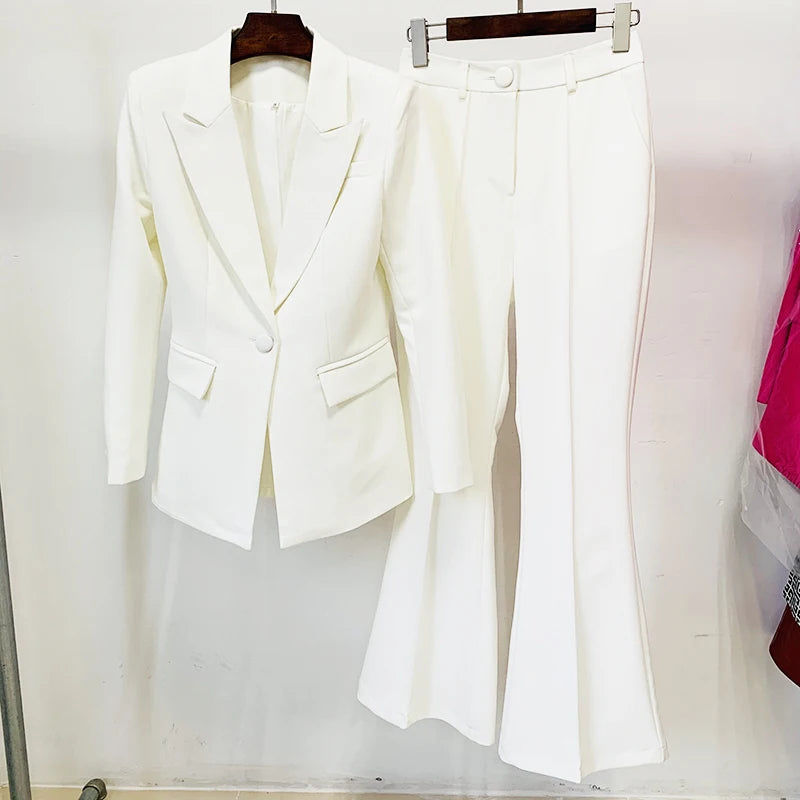 ChicRunway Women's Blazer and Flare Pants Set ATHLEXES