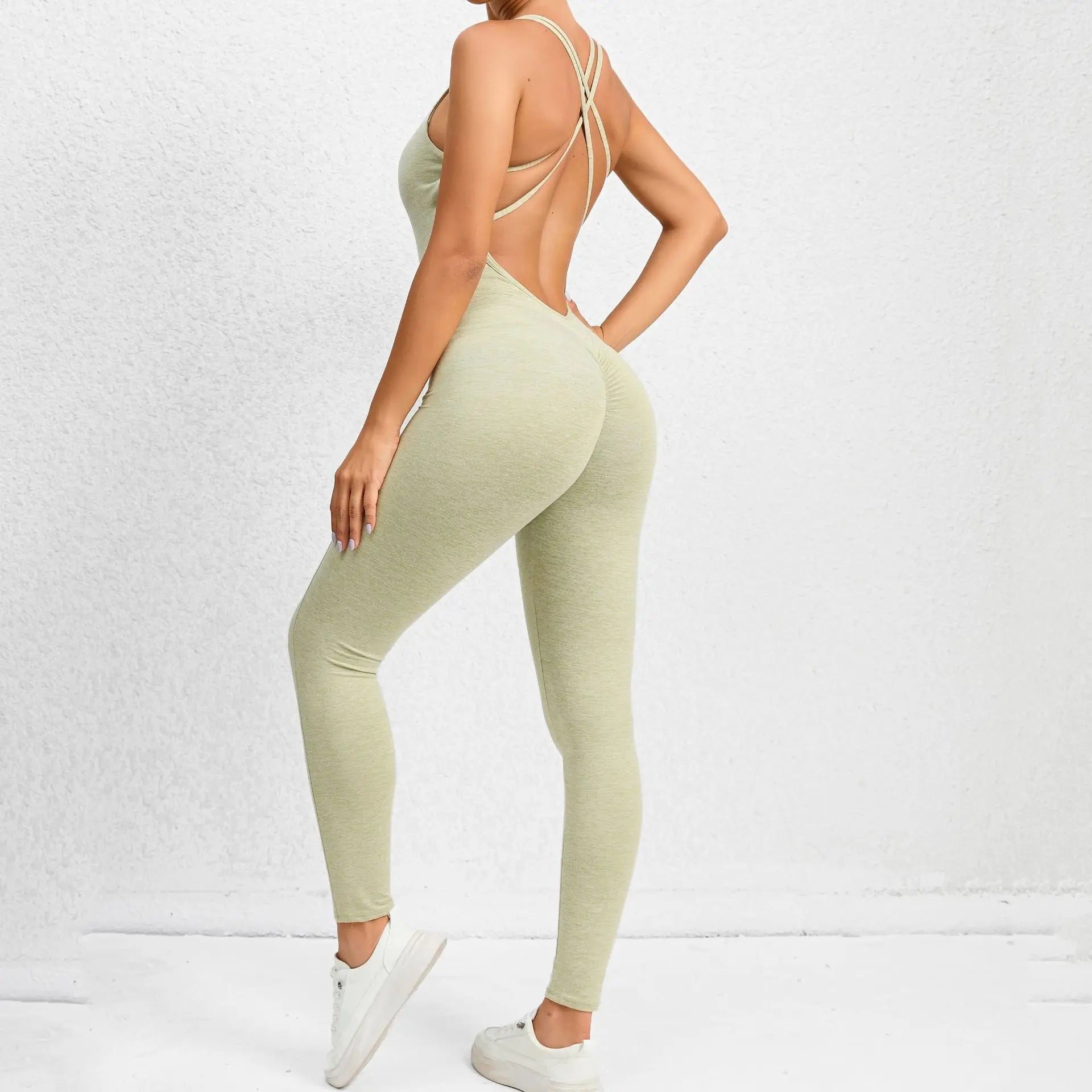 Sexy Backless Bodycon Scrunch Jumpsuit ATHLEXES