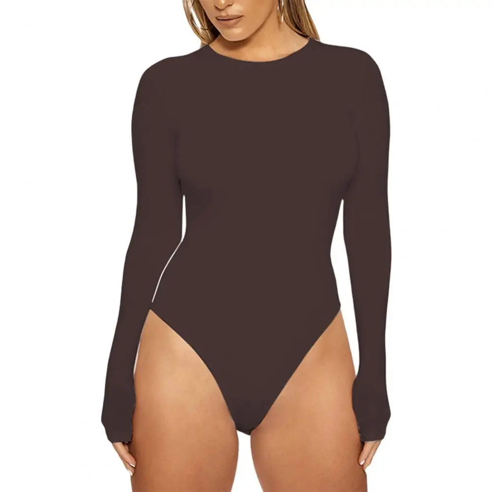AllureFit Long Sleeve Bodycon Briefs Cut Bodysuit Tops ATHLEXES