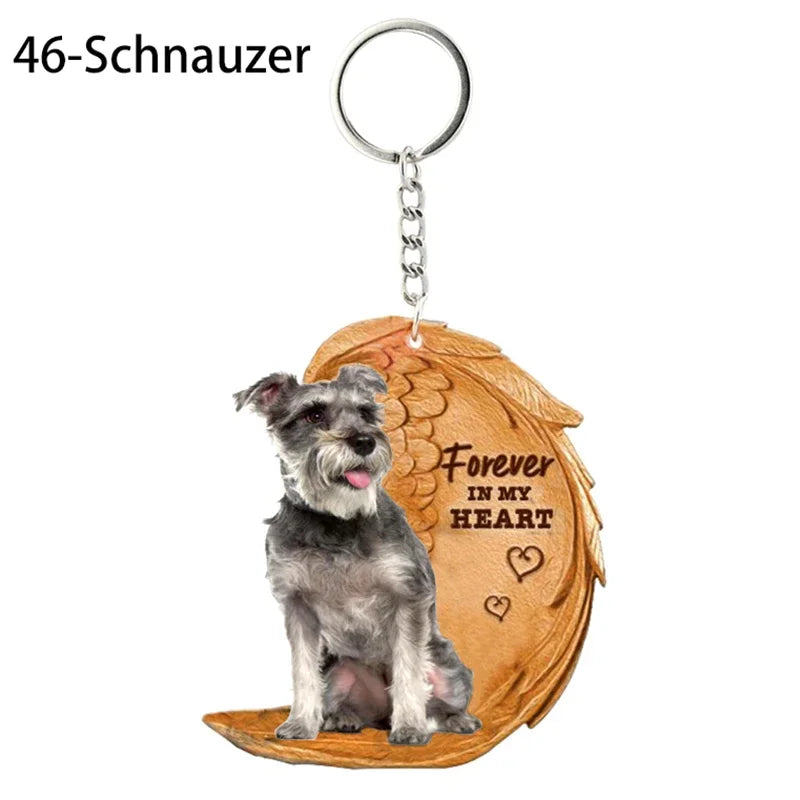 Heartfelt Dog Angel Pendant Keychain ATHLEXES