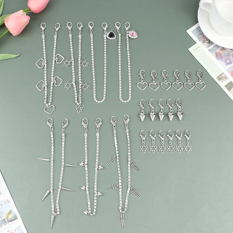 Chic Heart Tassel Boot Shoe Chain Jewelry for Trendy Sneakers ATHLEXES