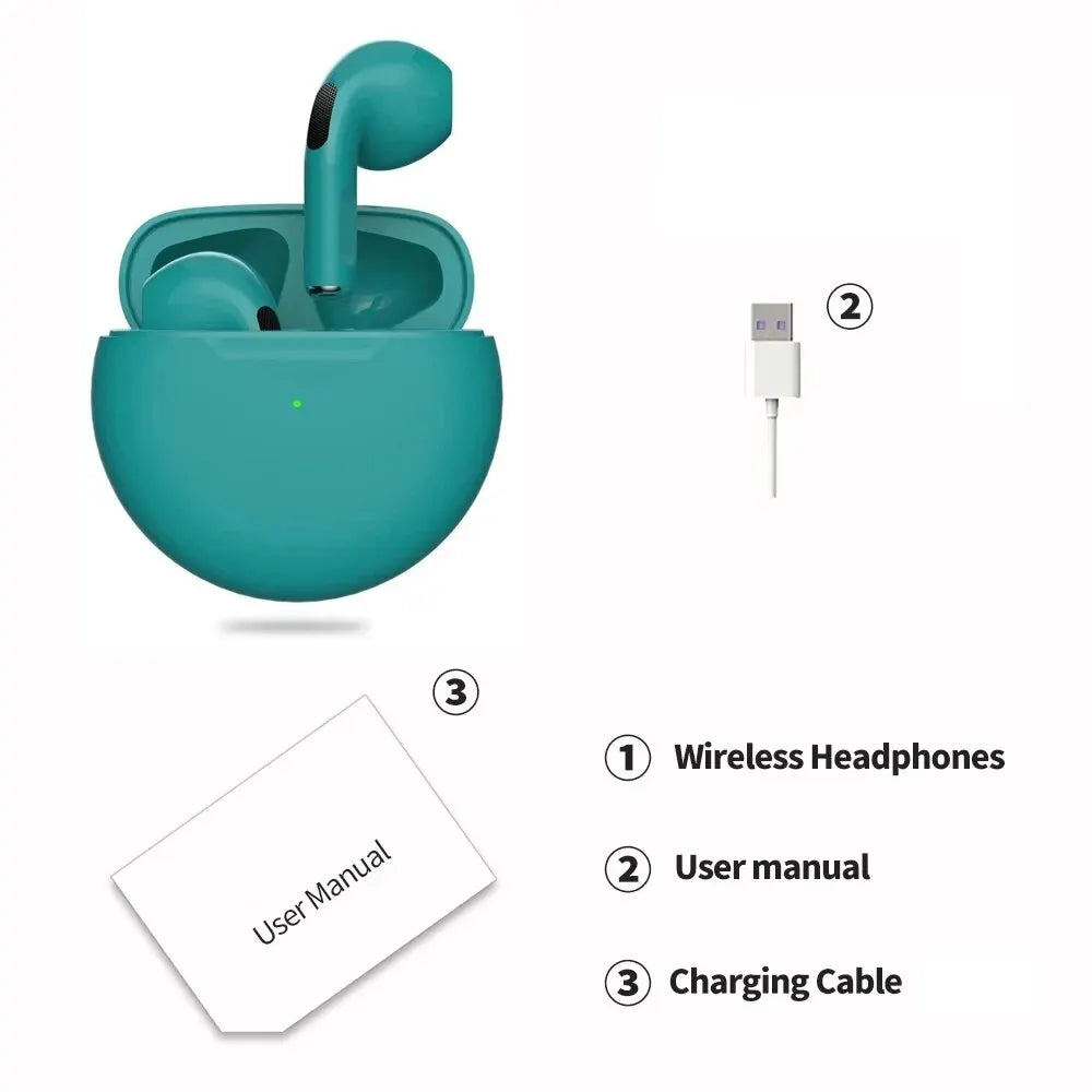 Air Pro 6 Mini TWS Bluetooth Earbuds with Mic ATHLEXES