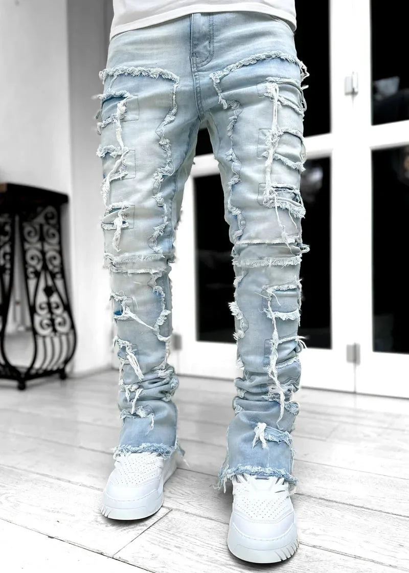 Urban Distressed Slim Fit Denim Pants for Men ATHLEXES
