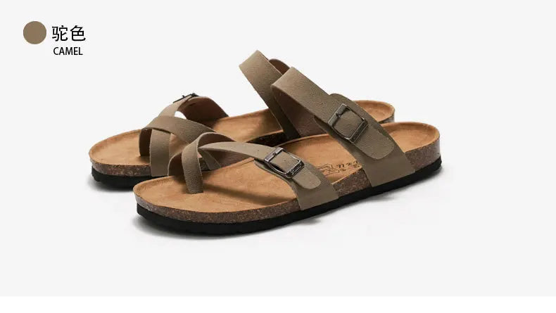 Cork Breeze Summer Sandals for Men - Stylish Beach Footwear ATHLEXES