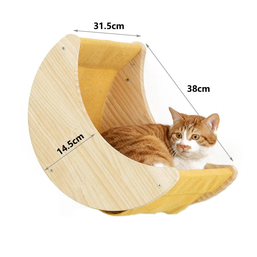 Wall-Mounted Cat Hammock & Climbing Post ATHLEXES