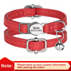 Engraved Luxury PU Leather Cat Collar ATHLEXES