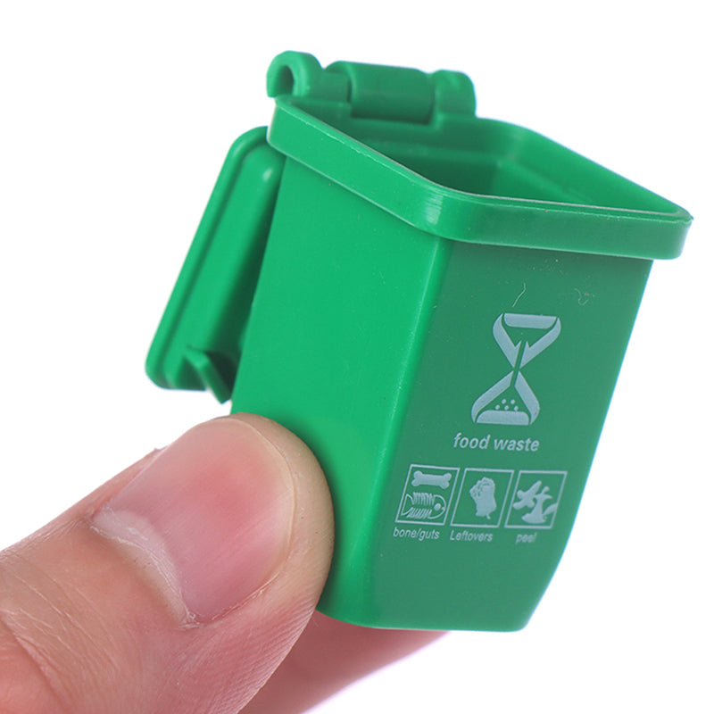 Miniature Trash Can Set for Dollhouse Decor ATHLEXES