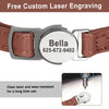 Engraved Luxury PU Leather Cat Collar ATHLEXES