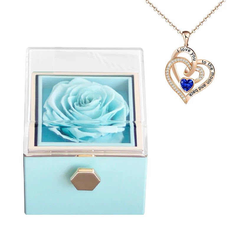 Eternal Love Rose Necklace Gift Set in Luxurious Box ATHLEXES