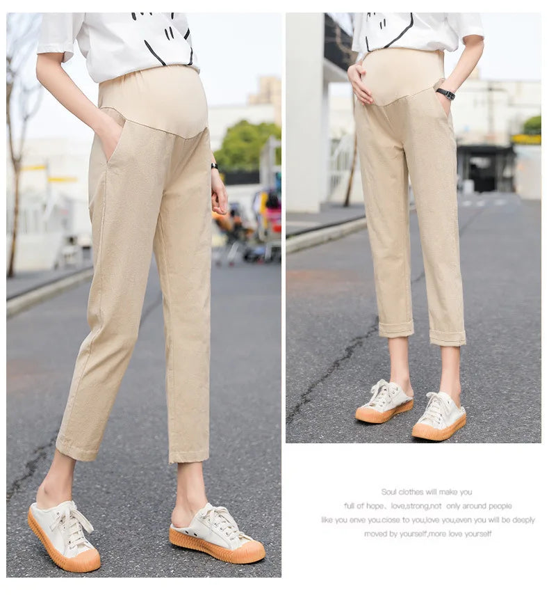 2025 Summer Maternity Loose Fit Casual Trousers ATHLEXES